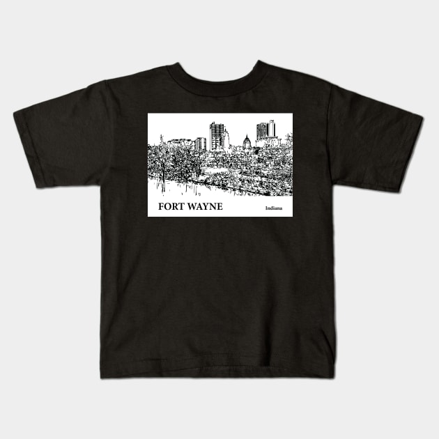 Fort Wayne - Indiana Kids T-Shirt by Lakeric